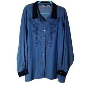 Khaki Rose Vintage Button Down Shirt